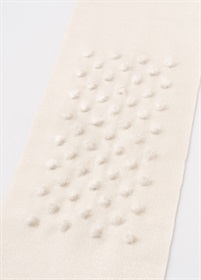 半衿　fur刺繍　white