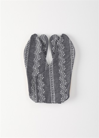 足袋　ダンガリー刺繍　インディゴ