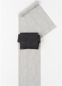 【WEB限定】洗える夏着物　あられ縞　グレー