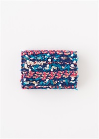 KNIT TWEED CARD CASE / blue