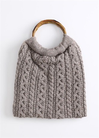 ニットバッグ　グレー