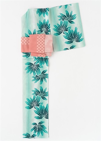 やまと謹製 有松絞り 藍青ピンク 敷居当て付き やまと謹製 有松絞り 藍