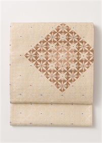 西陣織袋帯　麻の葉つなぎ菱文