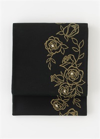 【WEB限定】袋帯　黒バラ