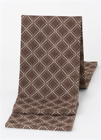 袋帯　フランス七宝　チョコレート（ご予約受注品）