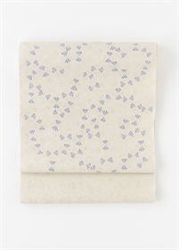 西陣九寸名古屋帯　永寿菊　白菊色（ご予約受注品）