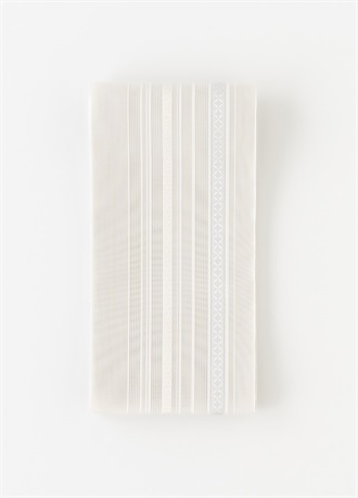 紗四寸単衣帯　博多織　水光　薄灰（ご予約受注品）