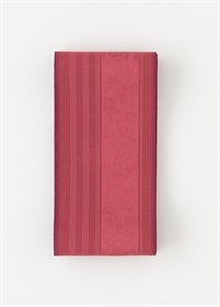 粗紗四寸単衣帯　博多織　花唐草　つつじ色（ご予約受注品）