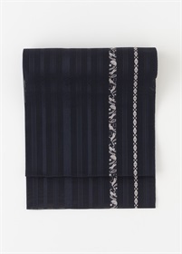 紗八寸名古屋帯　博多織　五献上・猫道　夜風（ご予約受注品）