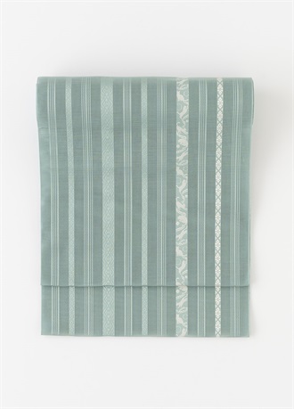 紗八寸名古屋帯　博多織　五献上・猫道　夏空（ご予約受注品）