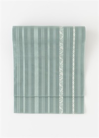 紗八寸名古屋帯　博多織　五献上・猫道　夏空（ご予約受注品）