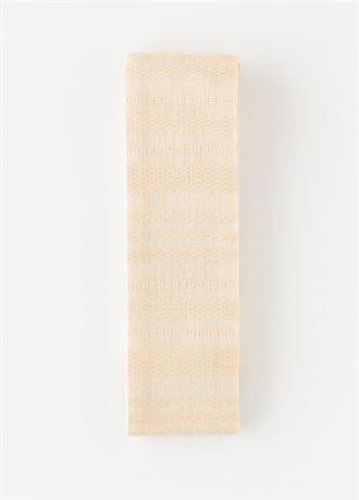 桐生麻角帯　変わり縞　白