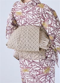 へこ帯　トーションレース　ダイヤ　亜麻色