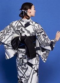 桐生合繊ふくれ半幅帯　白花色