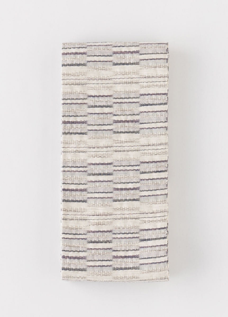 半幅帯　米沢織　なぎさ・碧空