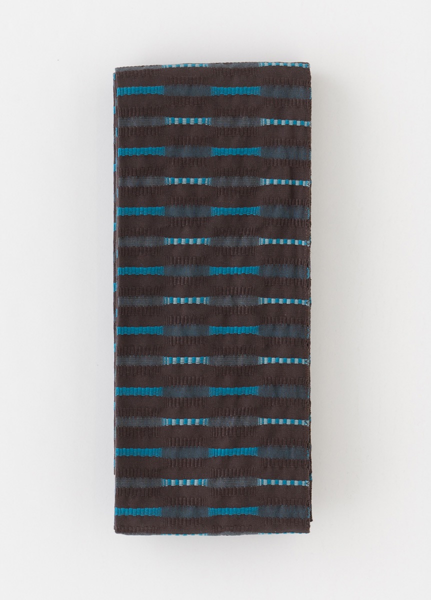 半幅帯　米沢織　うらら・茶瑠璃色（ご予約受注品）