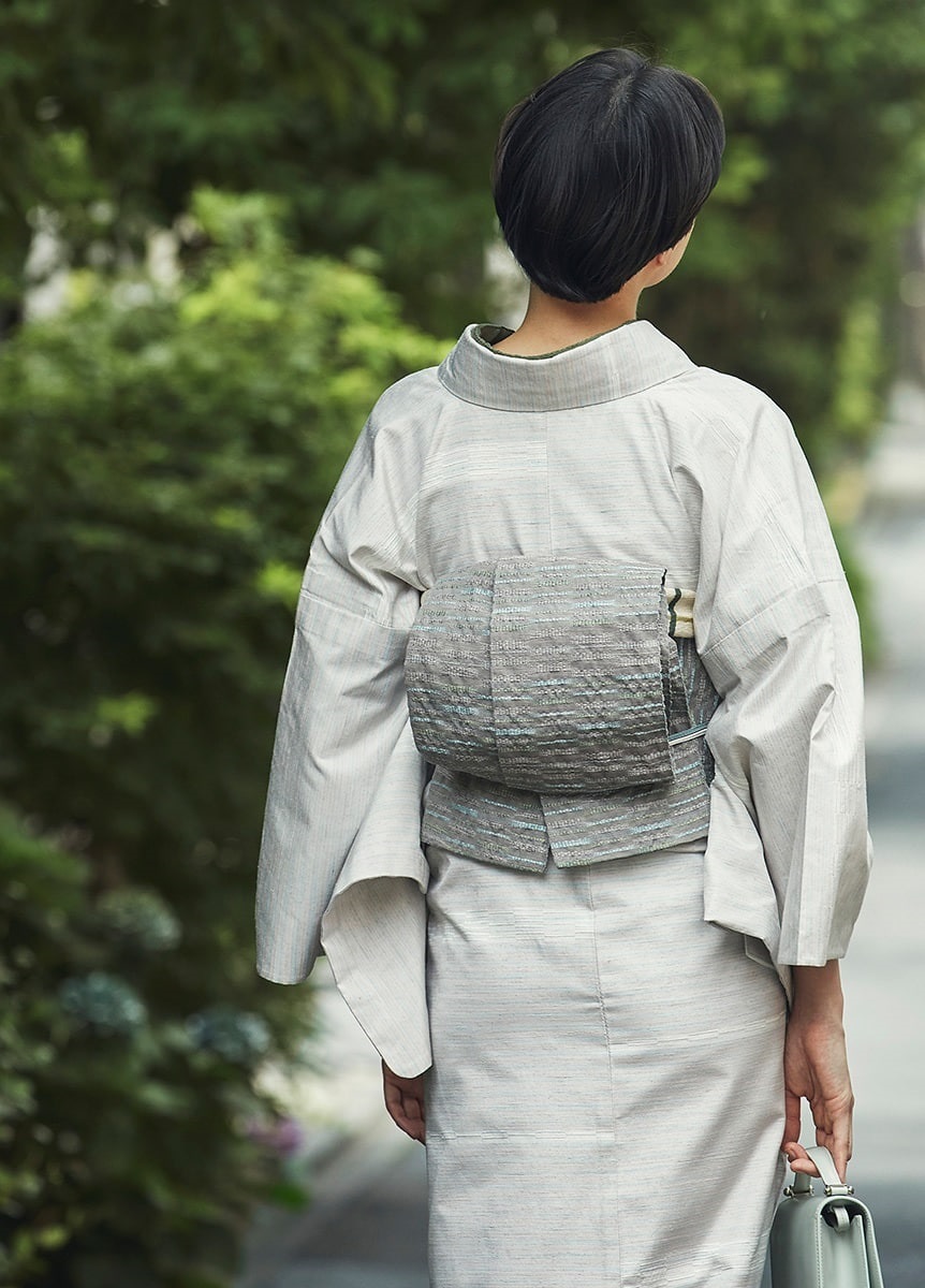 半幅帯　米沢織　なぎさ・東雲（ご予約受注品）