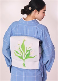 きものやまと×KiSHiCRi　京袋帯　昼のちゅうりっぷ（ご予約受注品）