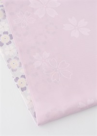 振袖用長襦袢　袖無双・桜　パープル×薄紫