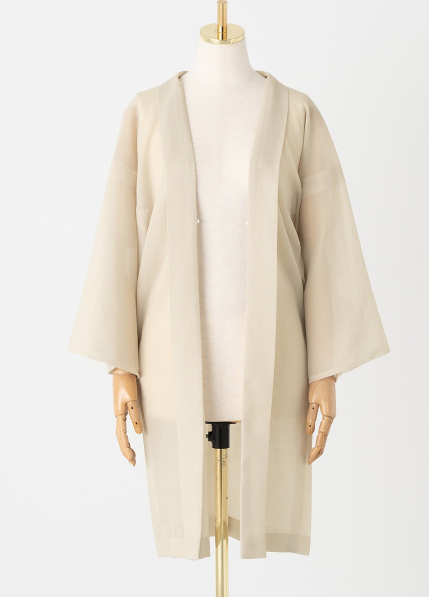 オーダーレース羽織　からみレース　白鼠