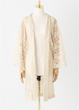 オーダーレース羽織　ウィングレース　アイボリー（ご予約受注品）