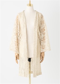 オーダーレース羽織　ウィングレース　アイボリー（ご予約受注品）