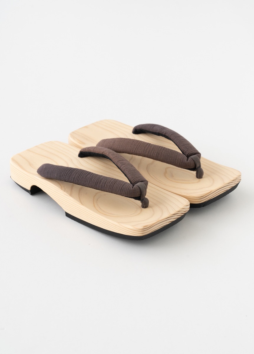 【メンズ】日田下駄　茶×茶