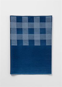 プレインセンス　防染糸帯揚　市松　紺