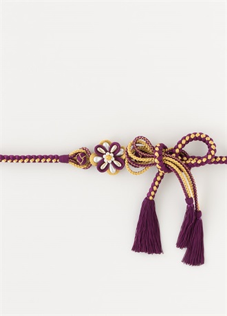 帯締め　大輪パール　紫