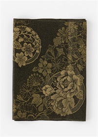 花丸紋帯揚　黒