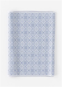 先染め帯揚　華七宝　濃紺