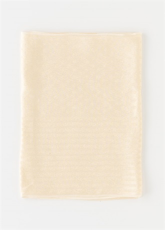 帯揚　金銀ちらし　ドット＆ストライプ　生成り