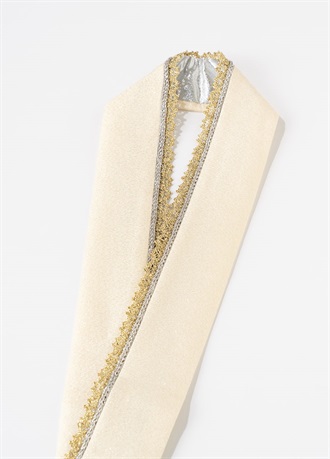 重ね衿　きらめきレース　ミルク（ご予約受注品）