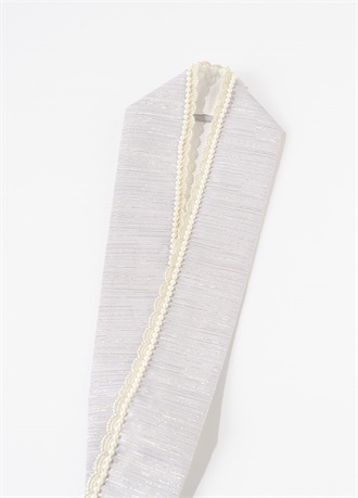 重ね衿　おめかしパール　ライトグレー（ご予約受注品）