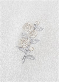 誕生花刺繡半衿　10月/バラ
