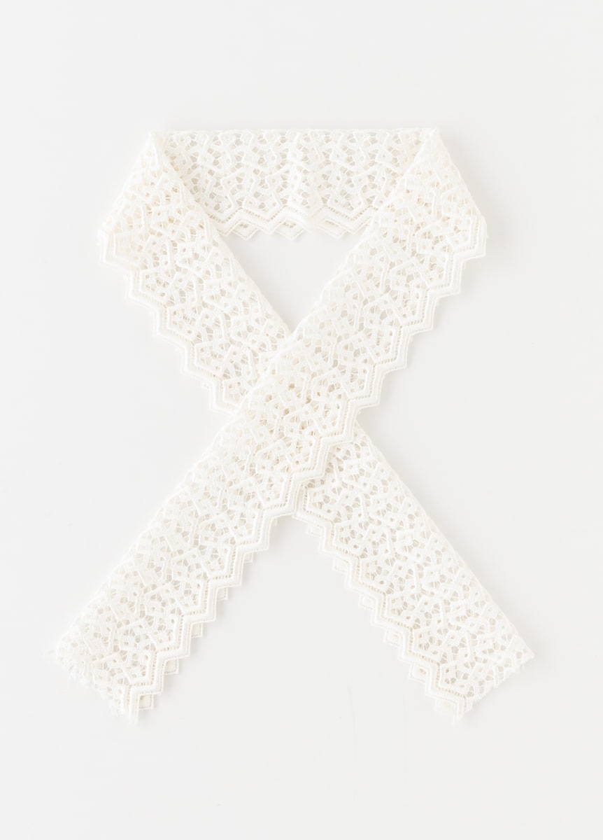 レース半衿　ヤマナミレース　白