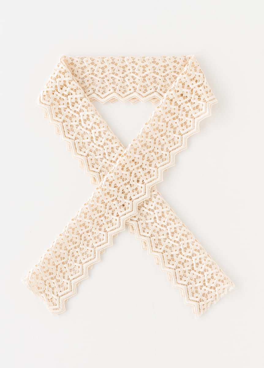 レース半衿　ヤマナミレース　生成り