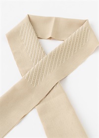 刺繡半衿　ビーズストライプ　ベージュ（ご予約受注品）