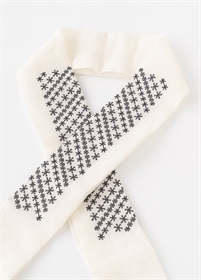 季節半衿　雪化粧ストライプ（ご予約受注品）