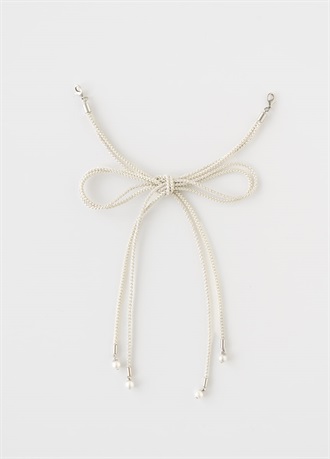 羽織紐　くみひも　蝶結び　ライトグレー（ご予約受注品）