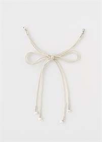 羽織紐　くみひも　蝶結び　ライトグレー（ご予約受注品）