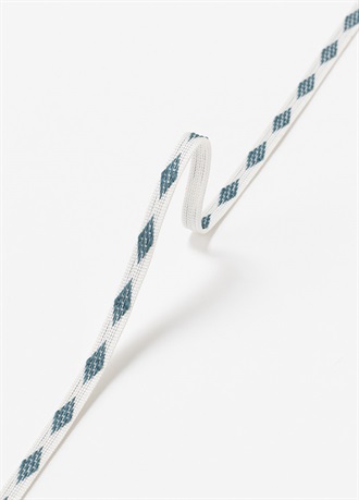 2.5分紐　綾竹ダイヤ　白×納戸（ご予約受注品）