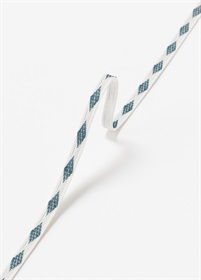 2.5分紐　綾竹ダイヤ　白×納戸（ご予約受注品）