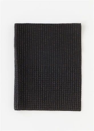 帯揚　シーズンレス　銀通し　濡羽色（ご予約受注品）