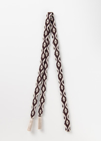 唐組帯〆　ベージュ×小豆色