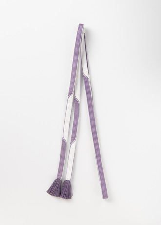 玉の井組帯〆　藤紫