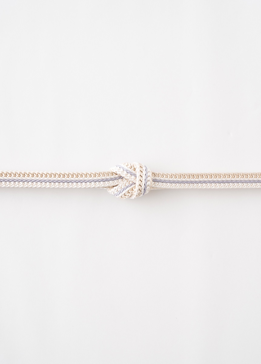 畝源氏帯締め　胡粉