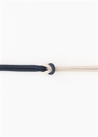 きものやまとオリジナル　洋角水引帯〆　墨黒×亜麻