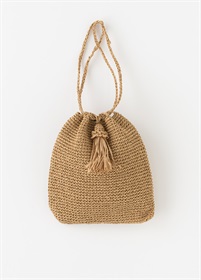 巾着　松野屋　笹編み　タッセル付き