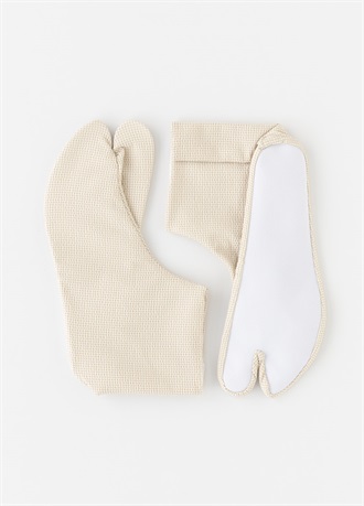 ベーシックスタイリング足袋　ギンガムチェック　白茶